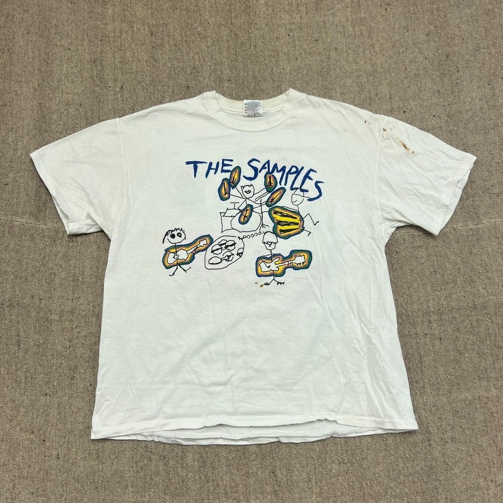 Vintage The samples Shirt Mens XL White 1993 Concert Tour Rock Band